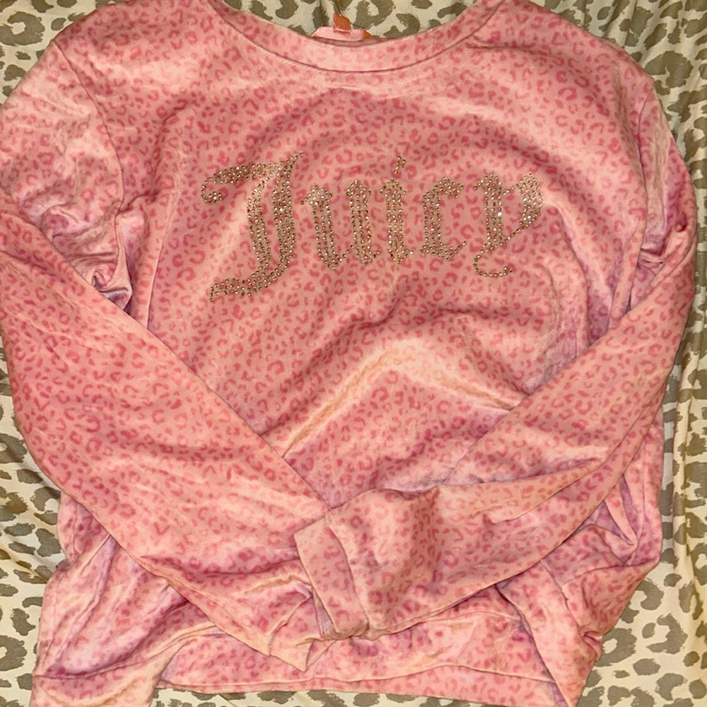 Juicy couture, Pink, animal print, silver rhinestones